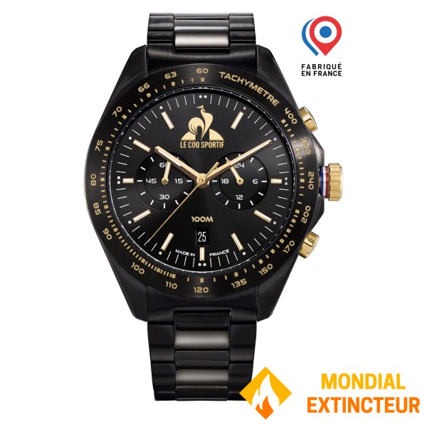 Le Coq Sportif - Montre homme Coq d’or - Metal - Noir
