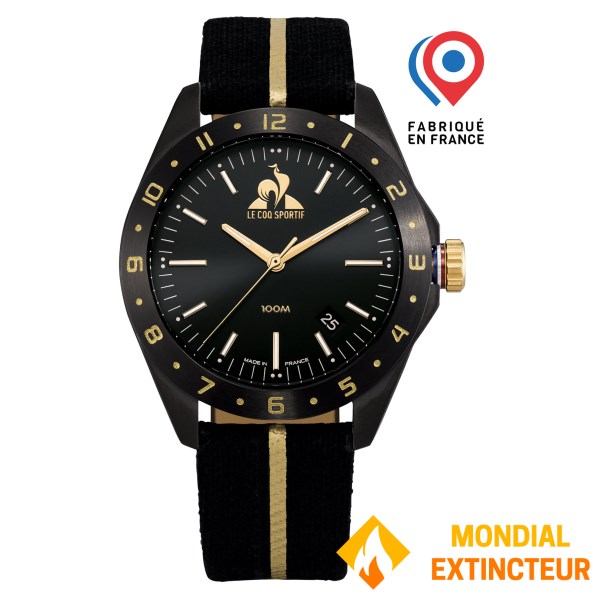 Le Coq Sportif - Montre homme Coq d’Or - Nylon - Noir