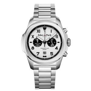 Eden Park - Montre homme Sport en Acier Argenté 43mm