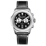 Eden Park - Montre homme Sport en Cuir noir 43 mm