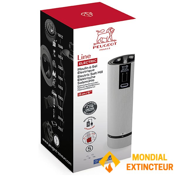 Peugeot PSP - Moulin à sel électrique Line rechargeable - 15 cm