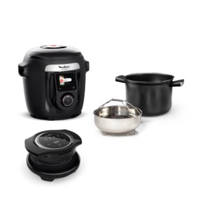 Moulinex - Multicuiseur intelligent Cookeo 9-en-1 Noir + Extra