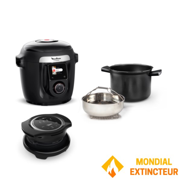 Moulinex - Multicuiseur intelligent Cookeo 9-en-1 Noir + Extra