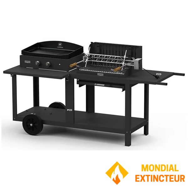 Le Marquier - Pack barbecue /plancha  Mendy Et Alde Pure Grill Noire