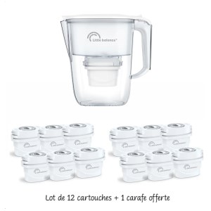 Little Balance - Pack filtration 12 cartouches + carafe Claire 