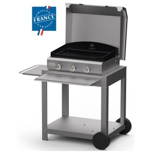 Le Marquier - Pack plancha Amalia 360 inox + Chariot + Couvercle