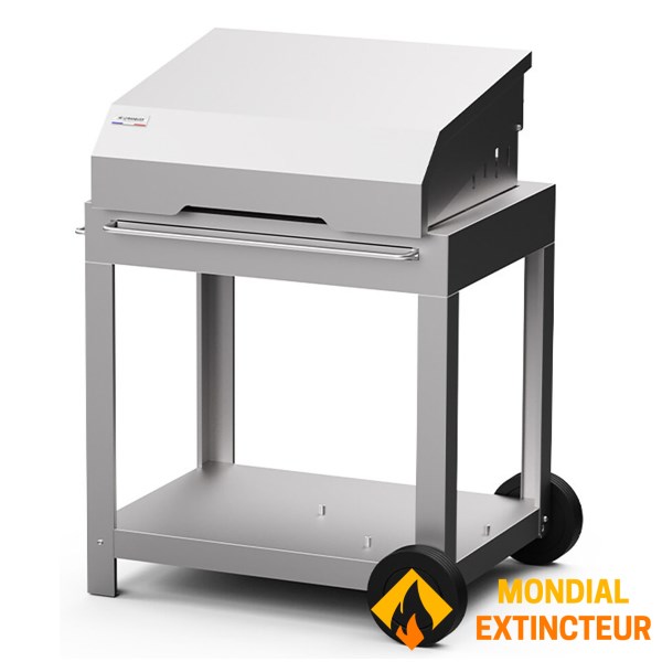 Le Marquier - Pack plancha Amalia 360 inox + Chariot + Couvercle