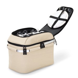 Livoo - Panier pique nique 4 personnes - Coloris Crème