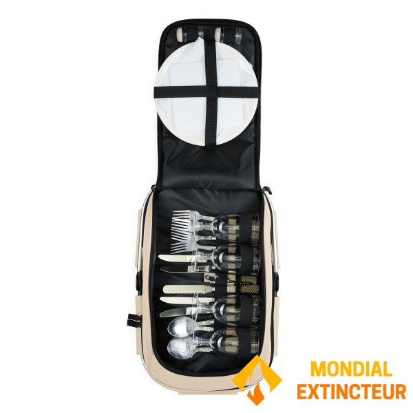 Livoo - Panier pique nique 4 personnes - Coloris Crème