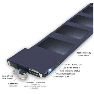 Toad - Panneau solaire pliable Photon B - 4000 mAh - Bleu