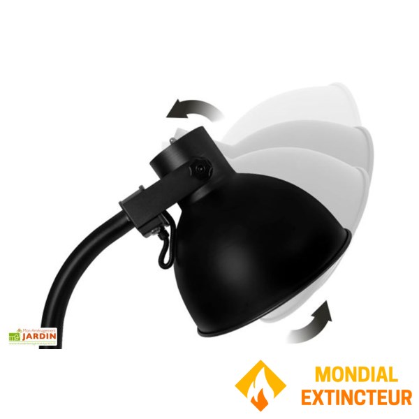 Wilsa - Parasol chauffant Lumina - télécommandé noir