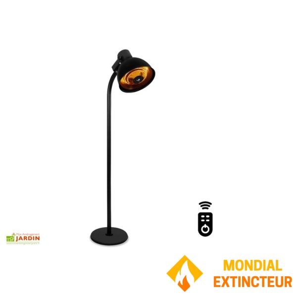 Wilsa - Parasol chauffant Lumina - télécommandé noir