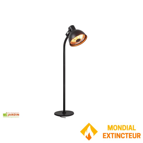 Wilsa - Parasol chauffant Lumina - télécommandé noir