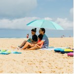 Decathlon - Parasol de plage  PARUV 160 - Bleu vert