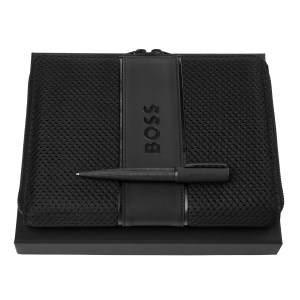Hugo Boss - Parure Arche stylo bille &amp; conférencier A5