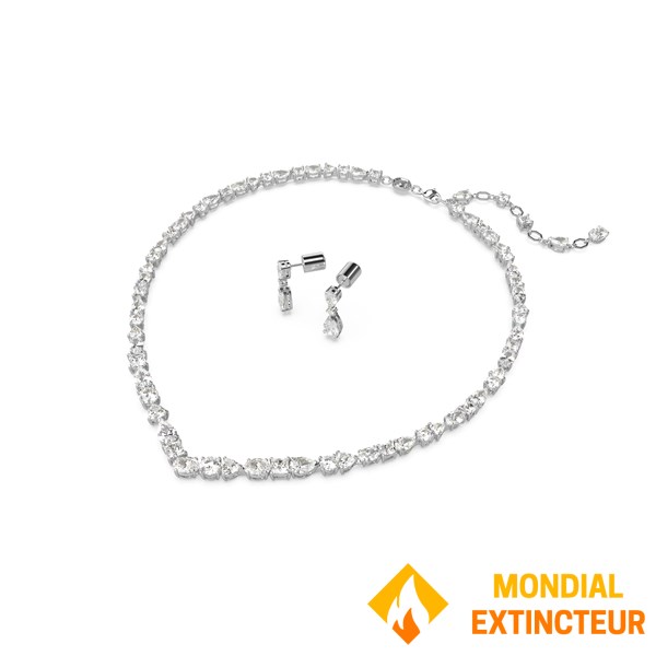 Swarovski - Parure Mesmera Blanc, Métal rhodié