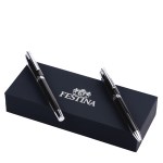Festina - Parure de stylo Classic noir et chrome