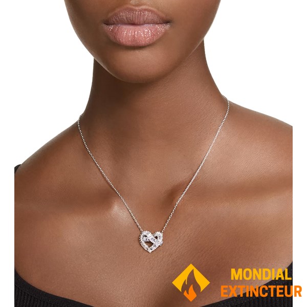 Swarovski - Pendentif Matrix coeur blanc