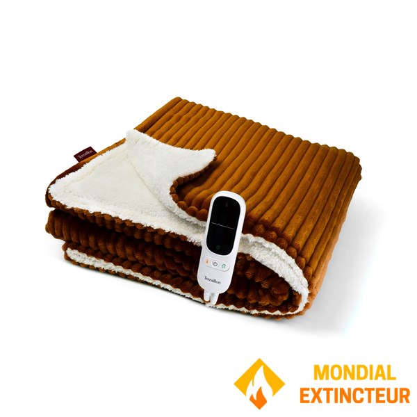 Terraillon - Plaid chauffant KOOMY CARAMEL