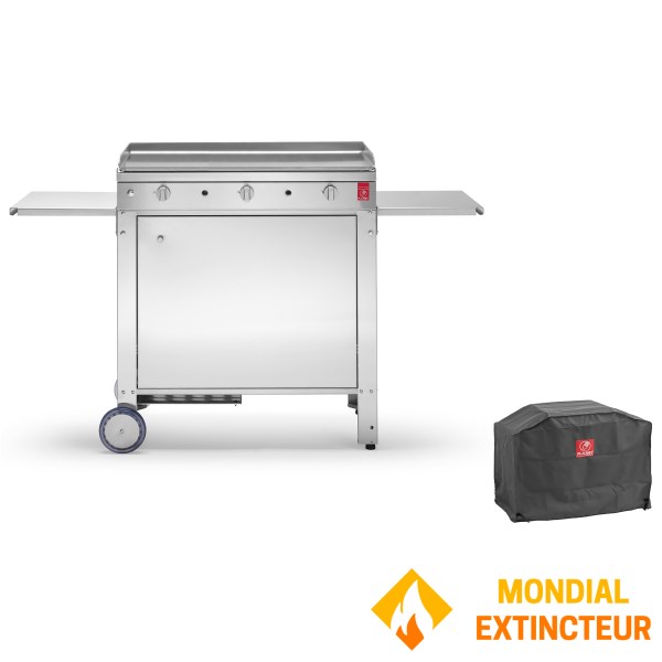 Planet - Plancha Chef 80 +Housse Planet +Chariot fermé