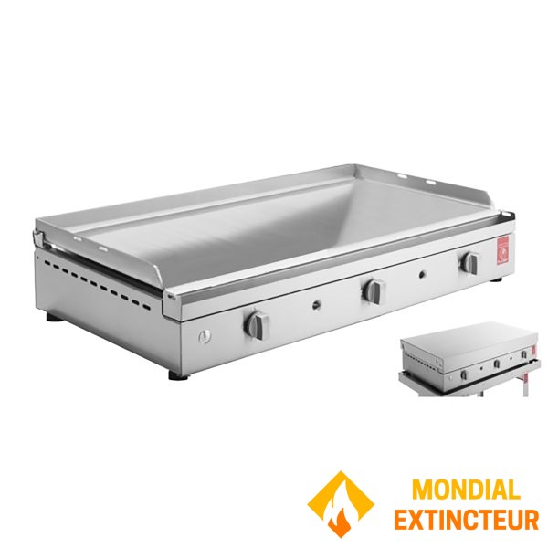 Planet - Plancha Chef 80 lisse + Couvercle