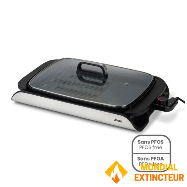Livoo - Plancha Grill avec couvercle