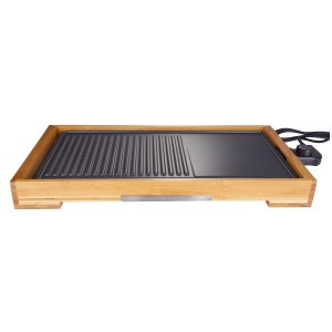 Little Balance - Plancha grill 2 en 1 Happy plancha Bambou 