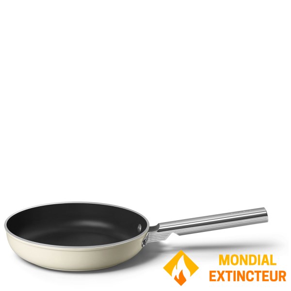 Smeg - Poële 24 cm Esthétique Années 50 crème mat