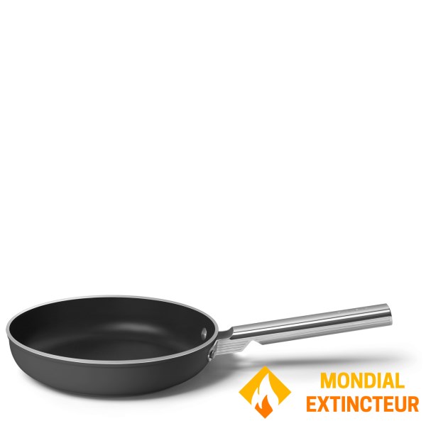 Smeg - Poële 24 cm Esthétique Années 50 noir mat