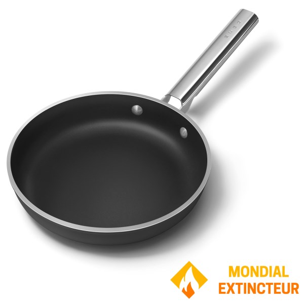 Smeg - Poële 28 cm Esthétique Années 50 noir mat