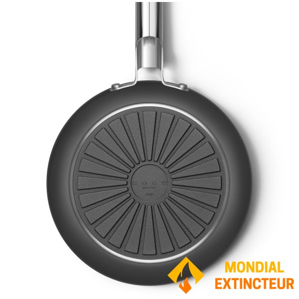 Smeg - Poële 28 cm Esthétique Années 50 noir mat