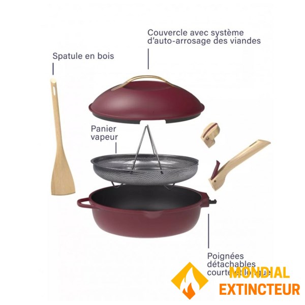 Cookut - Poêle multifonctions La Fabuleuse - 24 cm rubis