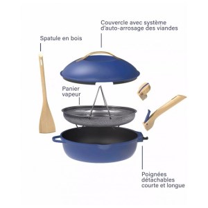 Cookut - Poêle multifonctions La Fabuleuse - 24 cm saphir