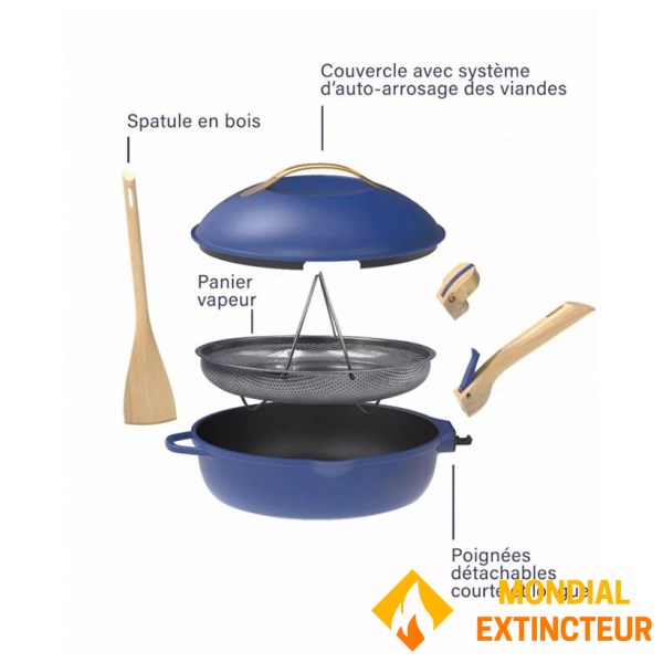 Cookut - Poêle multifonctions La Fabuleuse - 28 cm saphir