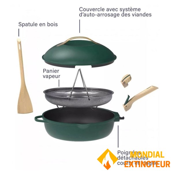 Cookut - Poêle multifonctions La Fabuleuse - 28 cm vert canopée