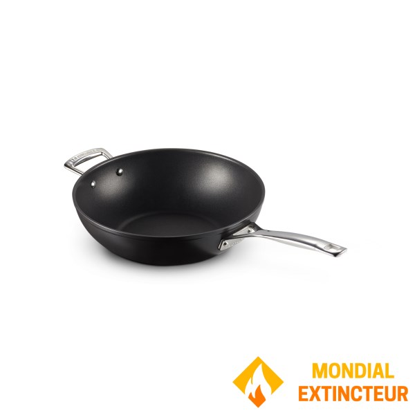 Le Creuset - Poêle Wok  "Les Forgées" 57cmx31cm - Noir