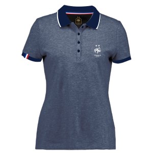 FFF - Polo femme FFF Bleu chiné - XL
