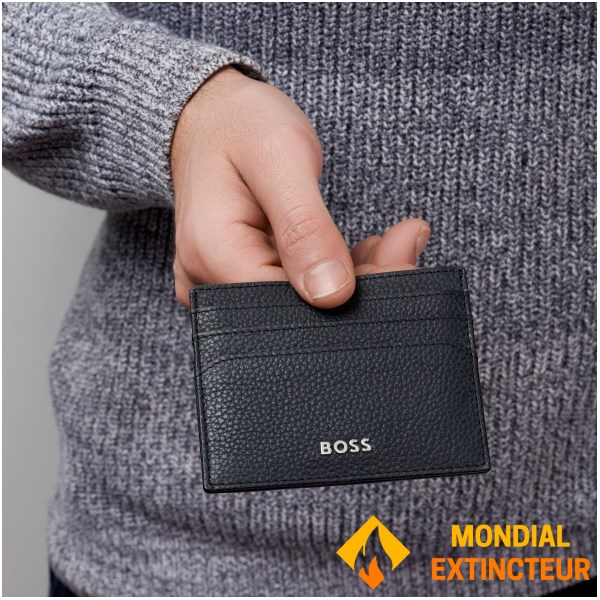 Hugo Boss - Porte-cartes Classic grainé noir