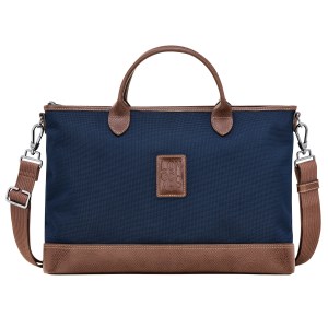 Longchamp - Porte documents Boxford S bleu