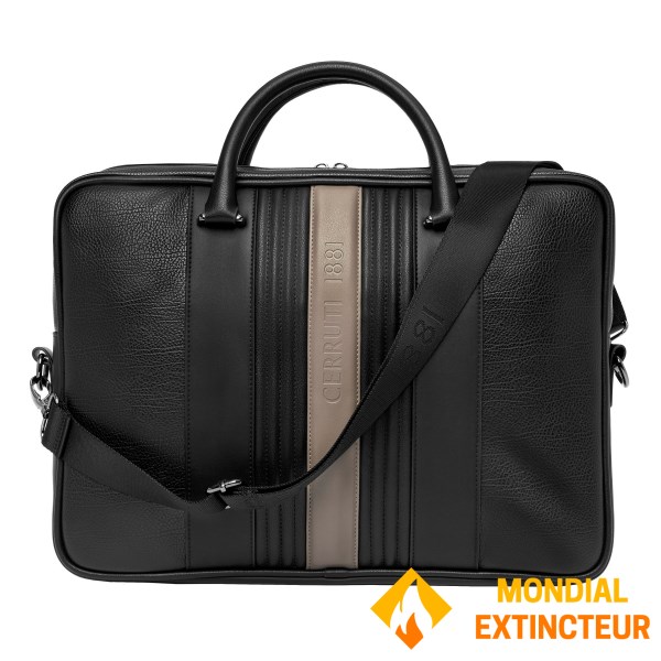 Cerruti 1881 - Porte documents Delano taupe et noir