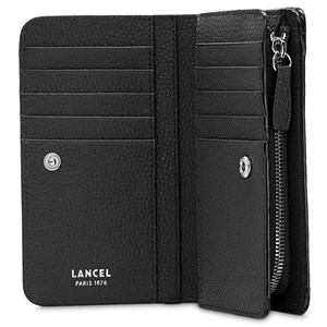 Lancel - Portefeuille Ninon compact zippé - Noir