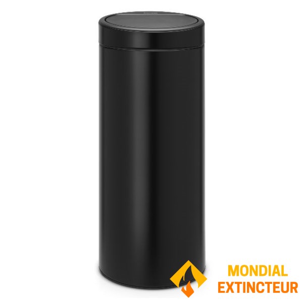 Brabantia - Poubelle 30 L Touch bin - noir mat