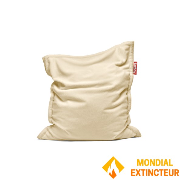 Fatboy - Pouf d’intérieur The Original Slim Teddy - crème