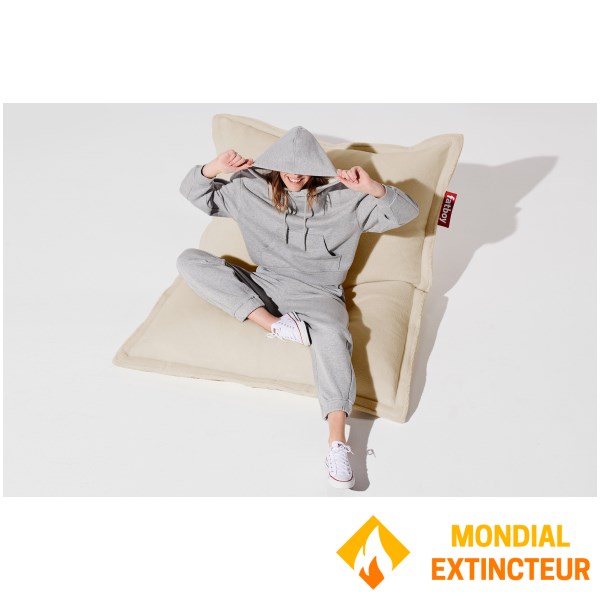 Fatboy - Pouf d’intérieur The Original Slim Teddy - crème