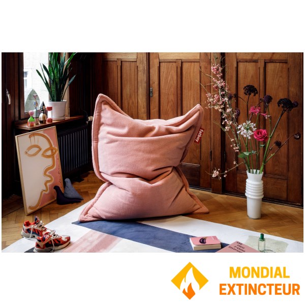 Fatboy - Pouf d’intérieur The Original Slim Teddy - rose