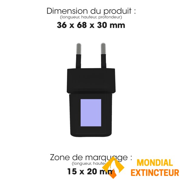 Akashi - Prise secteur Supergan noire