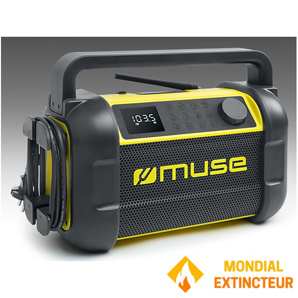 Muse - Radio de chantier Bluetooth - Noir/Jaune