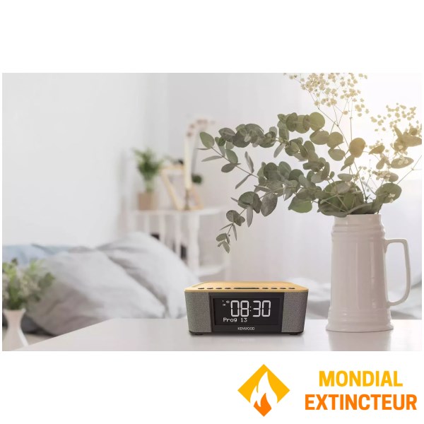 Kenwood - Radio réveil DAB+ et Bluetooth noyer