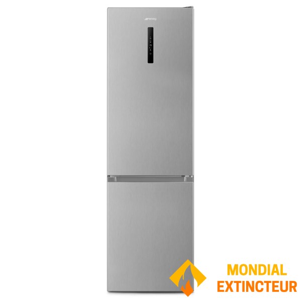 Smeg - Réfrigérateur combiné 331 L - effet inox