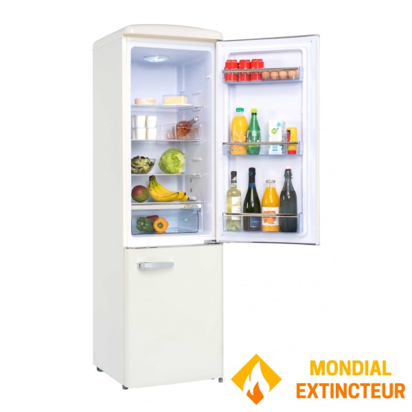 Frigelux - Réfrigérateur combiné Retro Vintage Crème 244 L